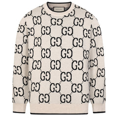 GUCCI GG LOGO Jacquard KNIT JUMPER SWEATER