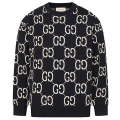 GUCCI GG LOGO Jacquard KNIT JUMPER SWEATER