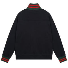 GUCCI Classic Red Green Striped Zipper Jacket