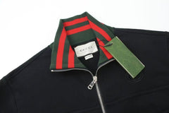 GUCCI Classic Red Green Striped Zipper Jacket