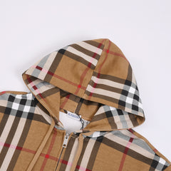 Burberry Check Zip Hooded Jacket