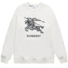 Burberry War Horse Pattern Embroidered Sweatshirt