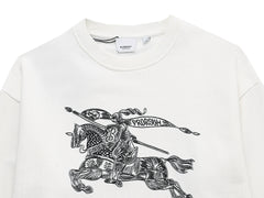 Burberry War Horse Pattern Embroidered Sweatshirt