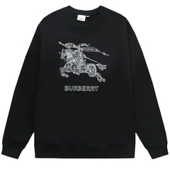 Burberry War Horse Pattern Embroidered Sweatshirt