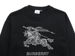 Burberry War Horse Pattern Embroidered Sweatshirt