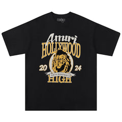 AMIRI Black High Lion Skater T-Shirt