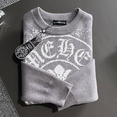 Chrome Hearts Classic Jacquard Lettered Pullover Sweater