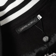 Chrome Hearts Classic Sanskrit Cross Embroidery Baseball Jacket