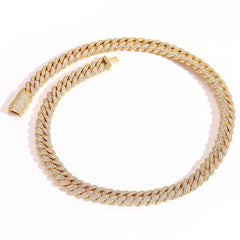 Men's Double Row Zircon Necklace #CHA084