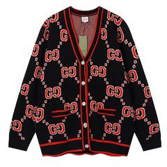 GUCCI GG COTTON CARDIGAN SWEATER