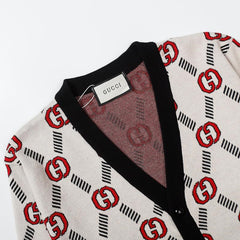 GUCCI GG COTTON CARDIGAN SWEATER