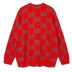 GUCCI GG KNIT COTTON JACQUARD SWEATER