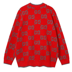 GUCCI GG KNIT COTTON JACQUARD SWEATER