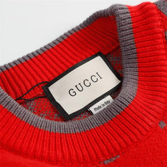 GUCCI GG KNIT COTTON JACQUARD SWEATER