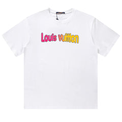 Louis Vuitton Letter Pattern Print T-Shirt Oversized