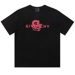 Givenchy Red Dragon Print T-Shirt Oversize