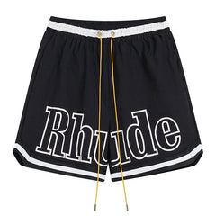 RHUDE Court logo-print woven Shorts