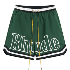 RHUDE Court logo-print woven Shorts