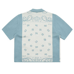 Rhude Banco Knit Shirt 'Stone Blue/Ivory'
