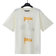 Palm Angels Logo-Print Cotton T-Shirt