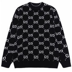 GUCCI KNIT COTTON JACQUARD JUMPER SWEATER