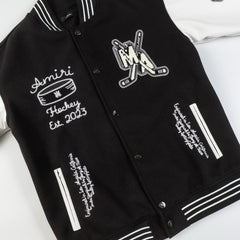 AMlRl logo-appliqué Varsity Jacket