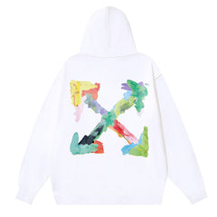 Off White Logo Drawstring Hoodie