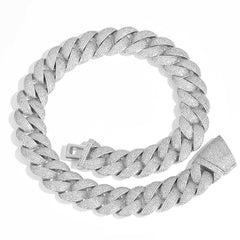 Men's Bubble Pave Zirconia Cuban Necklace #CHA142