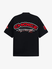 Retro Motorcycle Style Heavy Patch Embroidered T-shirt