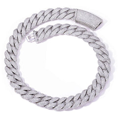 Men's Three-row Diamond Bubble Zircon Necklace #CHA316