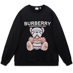 Burberry Bear Print Cotton Sweatshirts Oversized