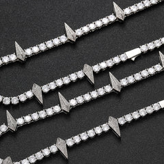 Men's Black Panther Same Style Zirconia Tennis Necklace #CHA195