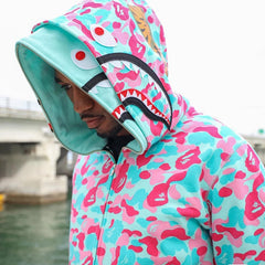 Bape miami 4th anniversary shark full zip double hoodie