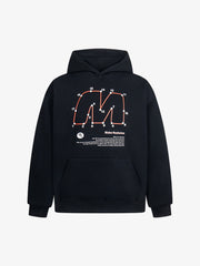 Unique Retro Letter Print Graphic Hoodie
