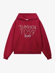 Street Beaded Loose Hoodie