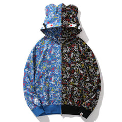 BAPE Shark Violent Bear Full Zipper Hoodie