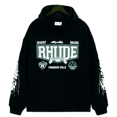 RHUDE Micro-label letters 4x4 print Hoodie