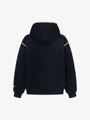 Heavy Lace Check Patch Embroidered Hoodie