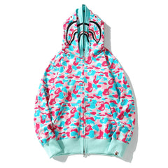 Bape miami 4th anniversary shark full zip double hoodie