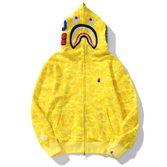 BAPE Shark Yellow Zipper Hoodie