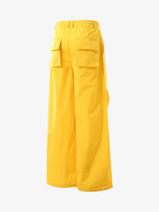 Vintage Drawstring Draped Embroidered Wide Leg Pants