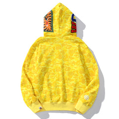 BAPE Shark Yellow Zipper Hoodie