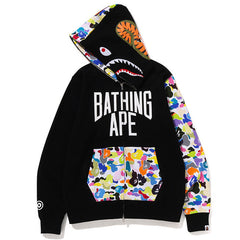 BAPE Color Camo Shark Zipper Hoodie