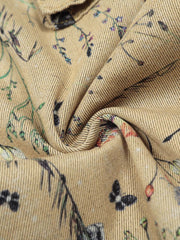 Retro Jacquard Straight-Leg Personalized Work Pants