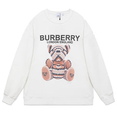 Burberry Bear Print Cotton Sweatshirts Oversized