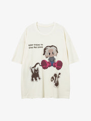 Pixel Art Cartoon Graphic T-Shirt