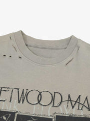 Distressed Camouflage Faux Two-Piece Graphic T-Shirt - 2420