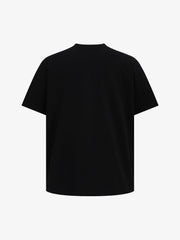 Retro Contrast Color Stitching Embroidered Letter T-shirt