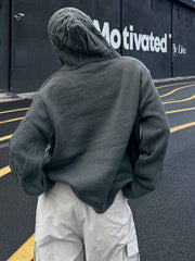 Asymmetric Irregular Knitted Sweater Hoodie