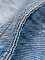 Ripped Washed Tassel Cargo Denim Shorts